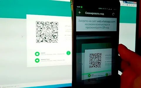 Ватсап войти штрих код