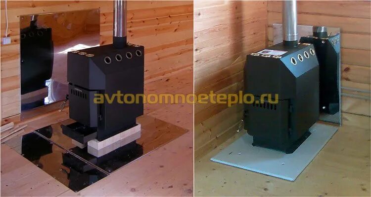 Как установить железную печку