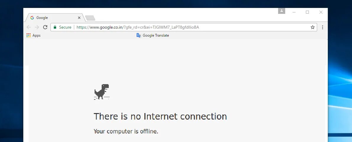 No Internet access. No Internet connection. Google no connection. DNS_Probe_finished_no_Internet.