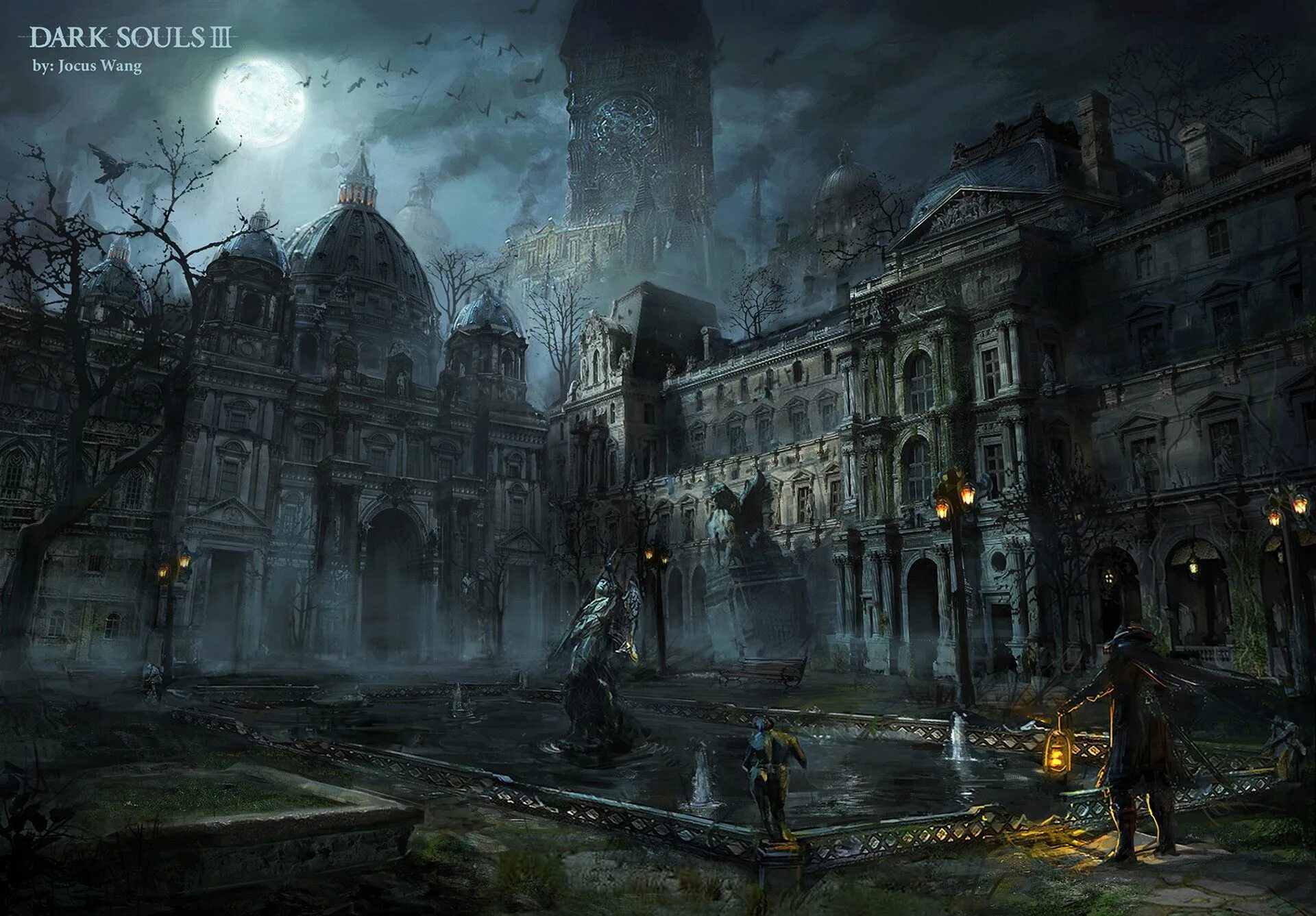 Bloodborne город арт. Замок дарк соулс арт. Art Station World of Darkness. World of Darkness City Art.