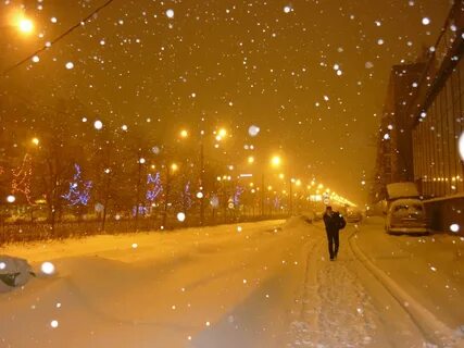 На улице пошел снег