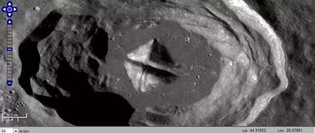 Undeniable Proof a Large Pyramid and Other Structures are on the Moon (Pyramid o