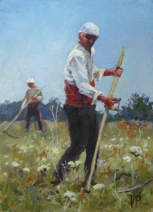 Косарь метафоры. Косари художник лучанов. косарь живопись. покос картина. покос в живописи.