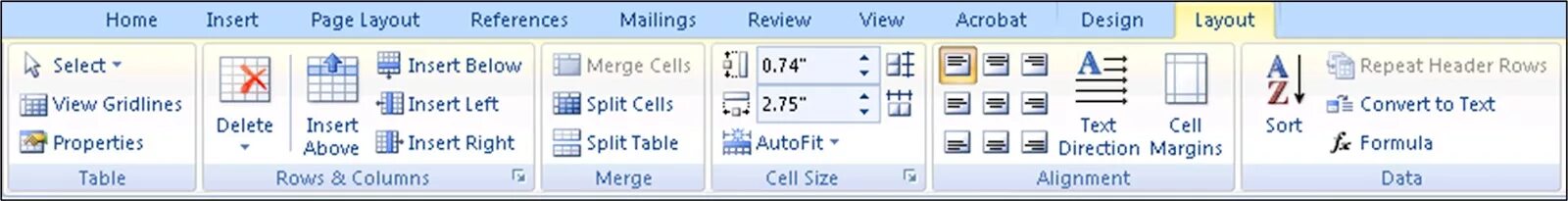 Ячейки microsoft word. Вкладка макет. группа размер ячейки. для удаления выделенной таблицы выполняют действия. 34 столбец в таблицах.