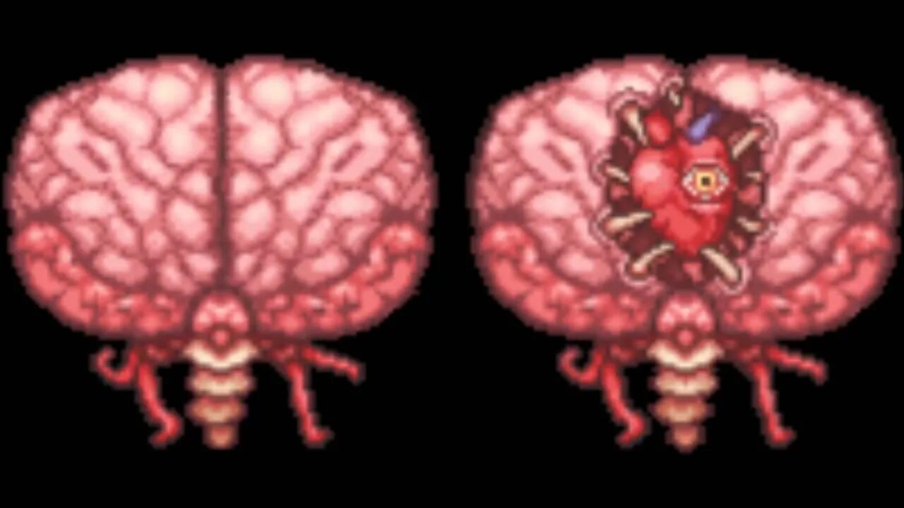 Мозг ктулху крафт. Террария босс мозг Ктулху. Мозг Ктулху вторая фаза. Мозг и глаз Ктулху террария.