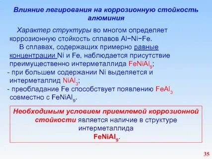 Коррозионная стойкость сплава