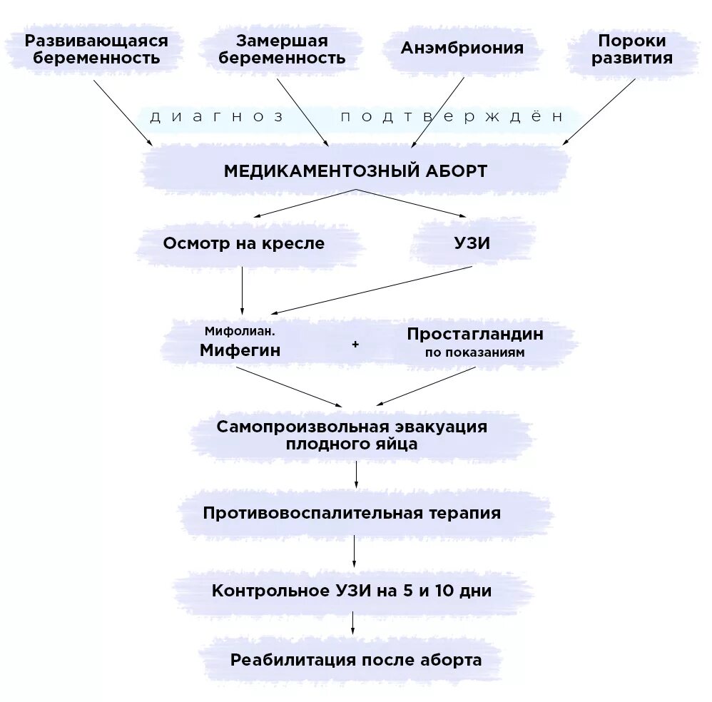 Как проходит прерывание беременности. Схема прерывания беременности. схема медикаментозного прерывания. медикаментозный аборт схема препаратов.