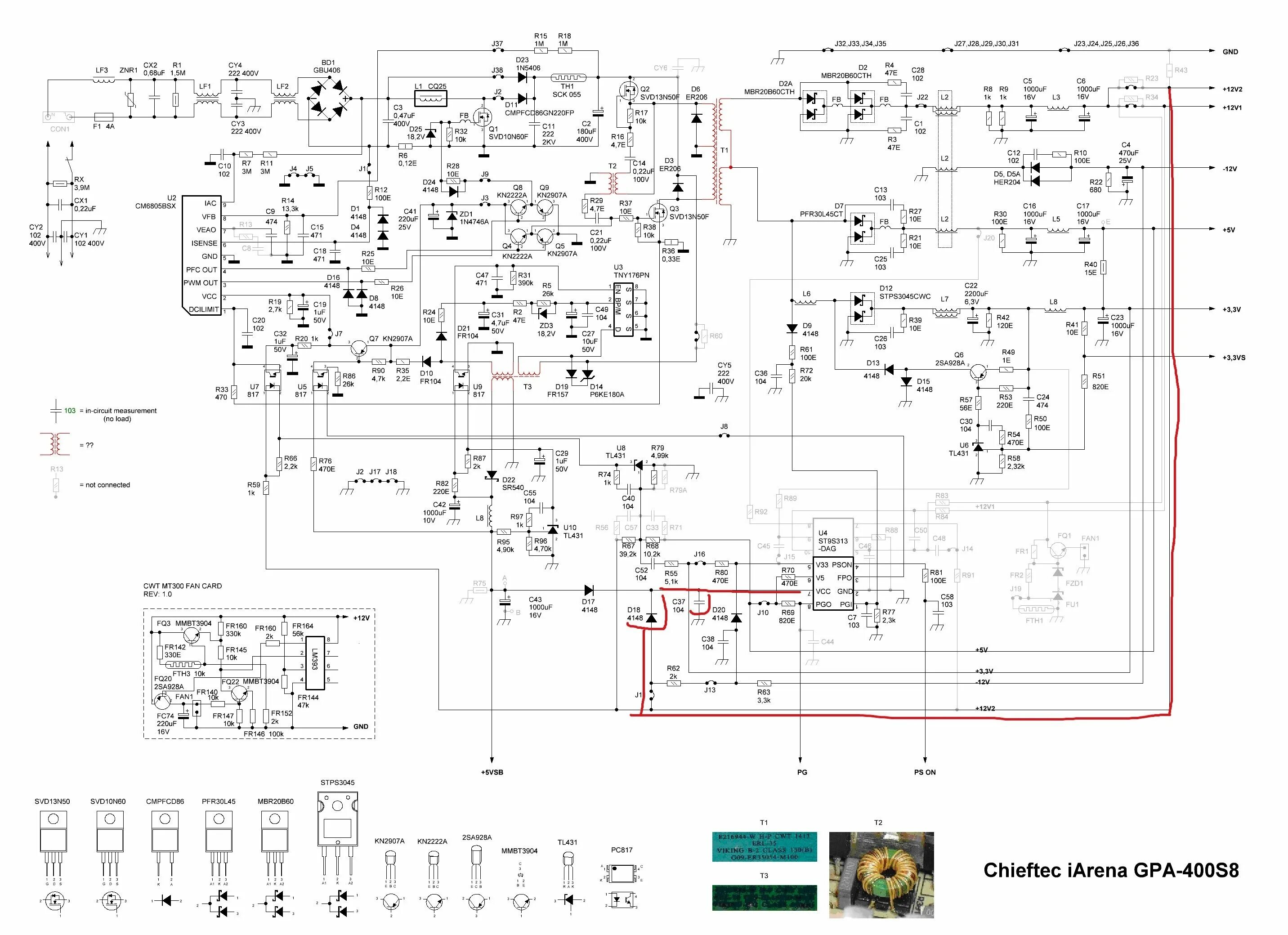 DELTA DPS-260-2A 250W ATX POWER SUPPLY Service Manual download, schematics, eepr