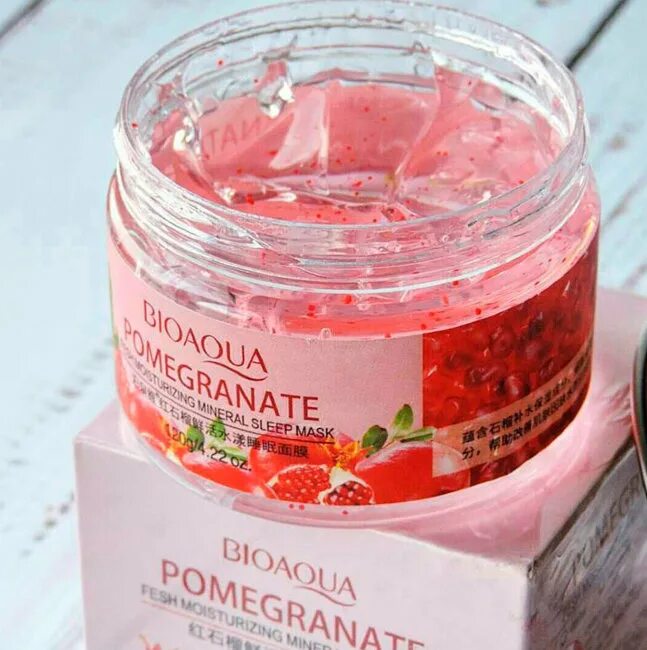 Bioaqua ночная маска. Ночная маска для лица BIOAQUA Pomegranate Fresh. Ночная маска гранат БИОАКВА. Маска для лица ночная гранат BIOAQUA 120г. Ночная маска для лица с гранатом BIOAQUA Pomegranate (.