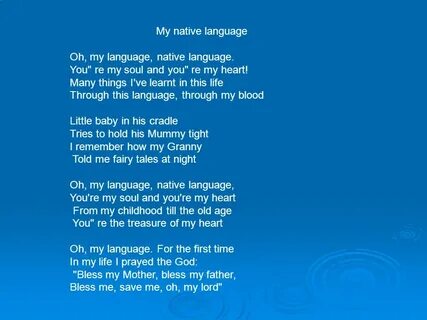 My native english