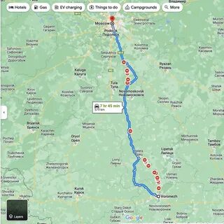Сколько километров между москвой и рязанью