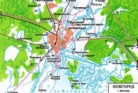 Карта г великого новгорода