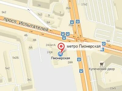 Метро пионерская спб как доехать