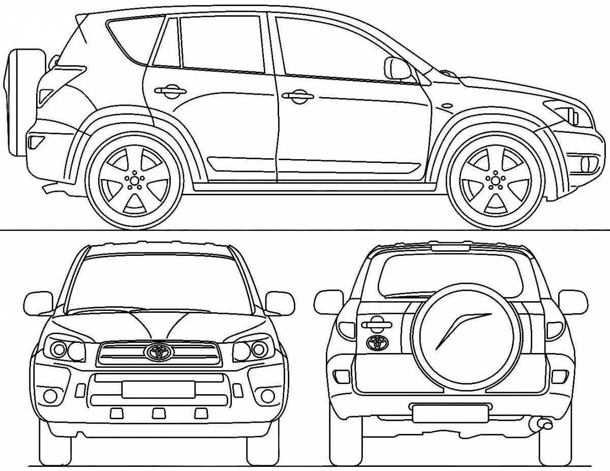 Тойота рав 4 чертеж. Toyota RAV 4 Blueprint. Тойота рав 4 2007 чертежи. Тойота рав 4 2 чертеж. Рисунок рав