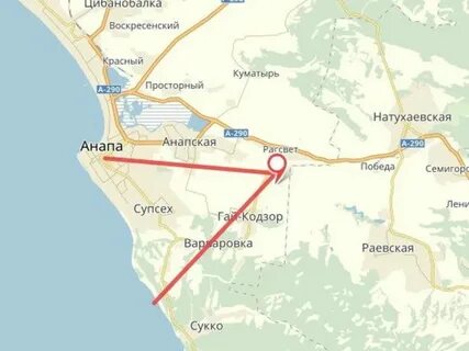 Анапа анапская расстояние