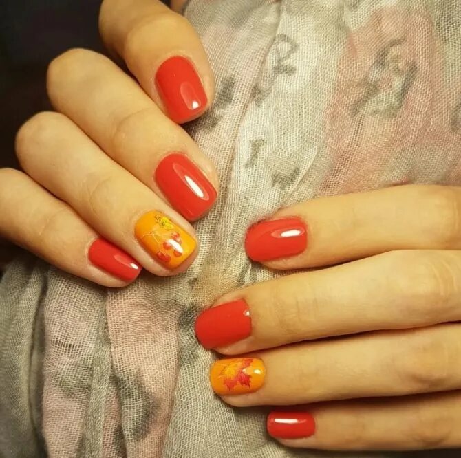 OPI - No Doubt About It - bright orange nails - looks more pink in the bottle th