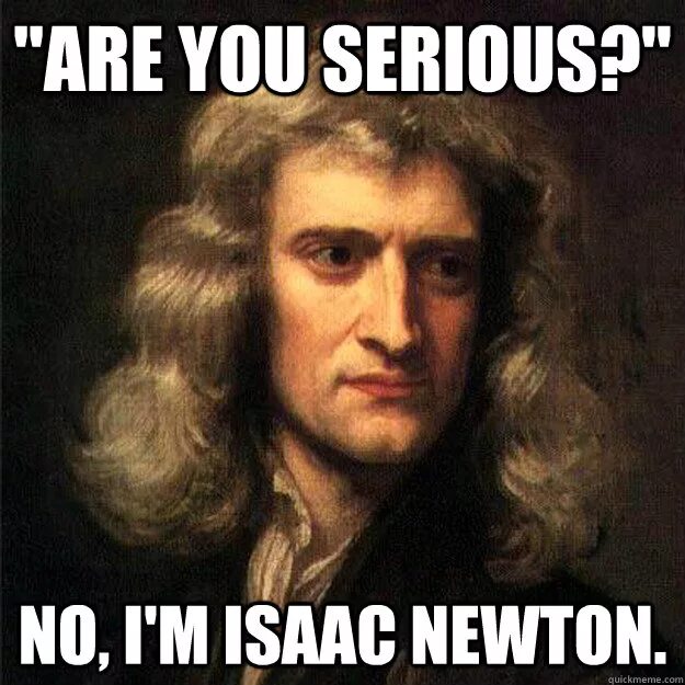 Ньютон Мем. Включи ньютоне