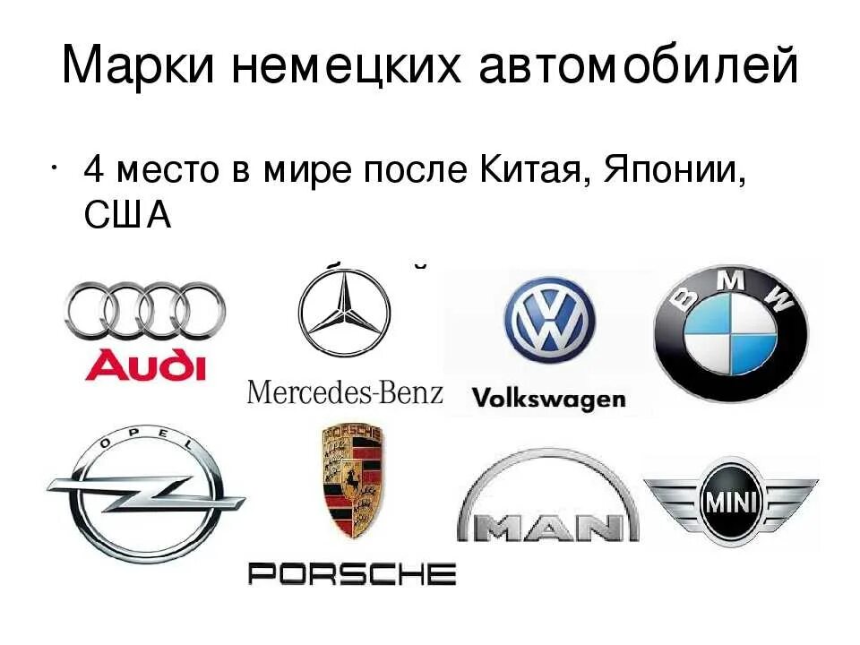 Сколько марок автомобилей в Германии. Немецкие бренды авто. Немецкие марки автомобилей список. Название немецких машин. Иномарки список