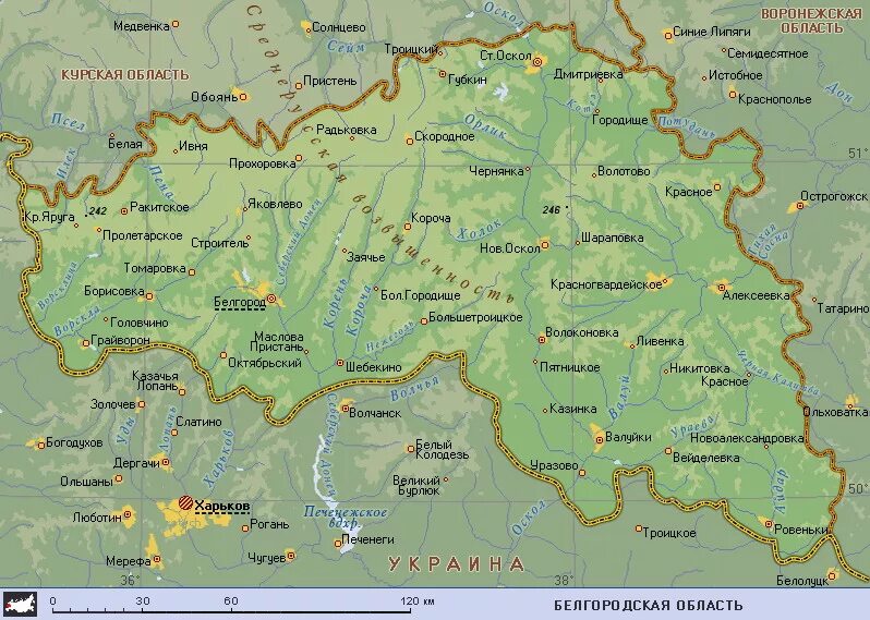 Карта Белгородской области граница с Украиной. Белгородская область на карте границы. Географическая карта Белгородской области. Карта Белгорода и Белгородской области границы с Украиной. Статус белгородской области