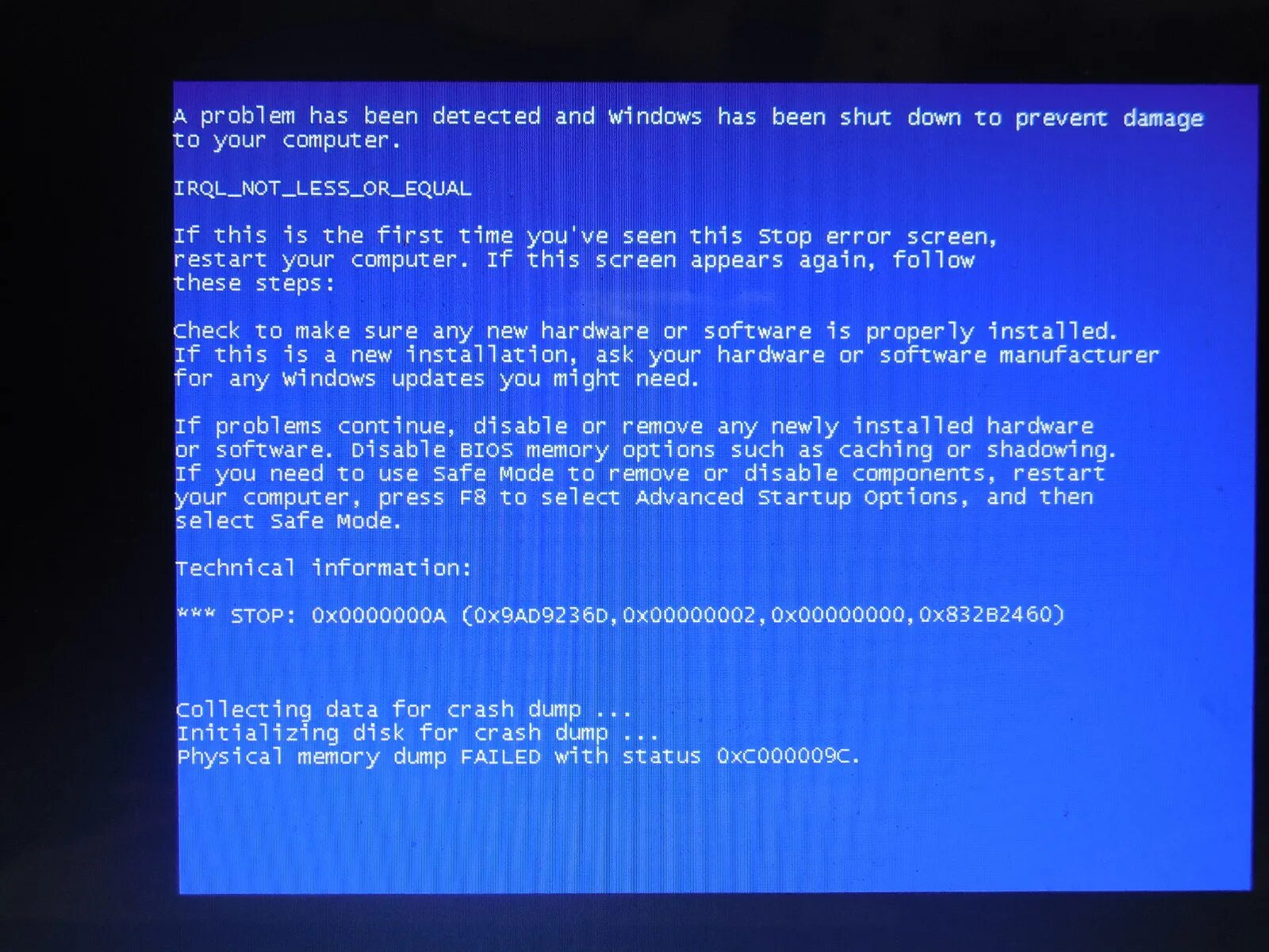 Has been shut down to prevent. Краш виндовс. Reboot ПК. A problem has been detected and Windows has been shut down to prevent Damage to your Computer. При запуске компьютера открывается синяя окошка.