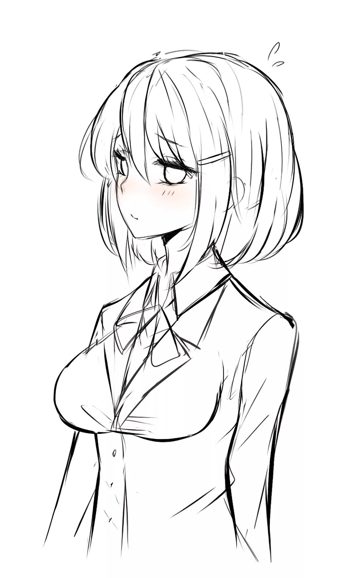 Рисовать доку боку. Doki doki literature club. доки доки скетчи. скетч юри ddlc. доки доки срисовать.