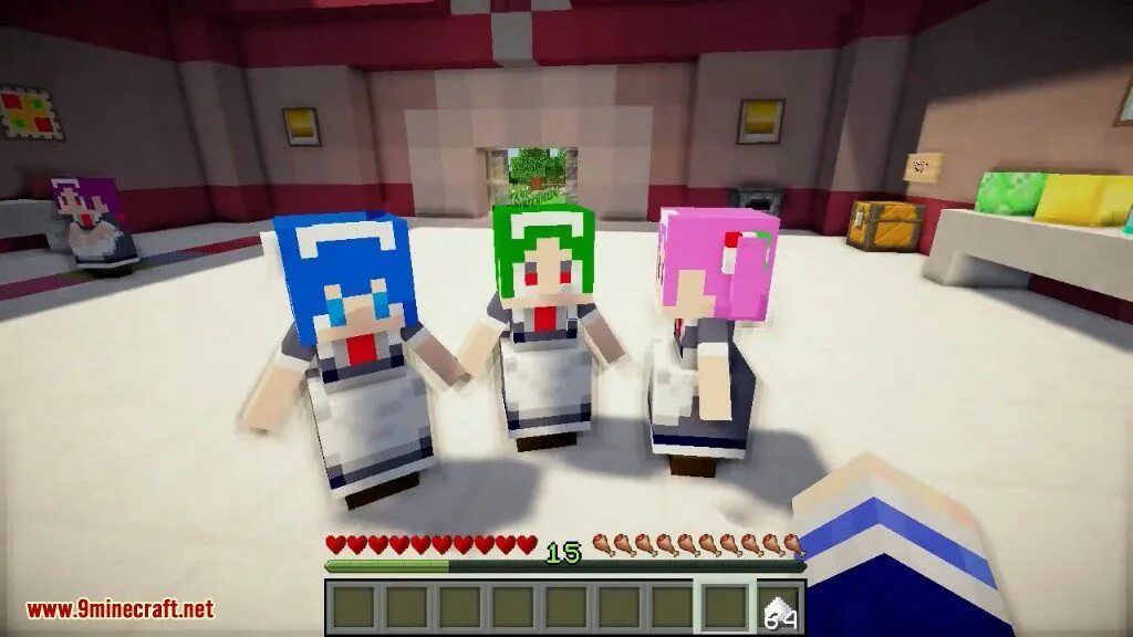 Моды на майнкрафт. 12. 2. Minecraft little maid. 2.