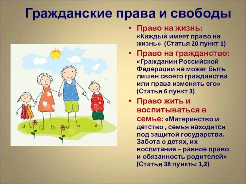 Право на семейную жизнь статья
