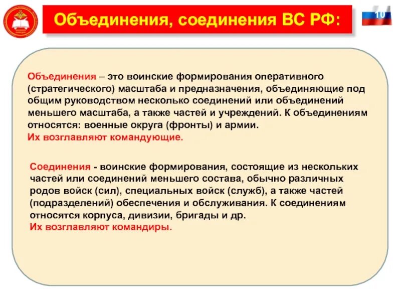 Воинские соединения рф. Объединение и соединение. Объединения — это воинские формирования. Подразделение часть соединение объединение. Объединение соединение воинская часть.