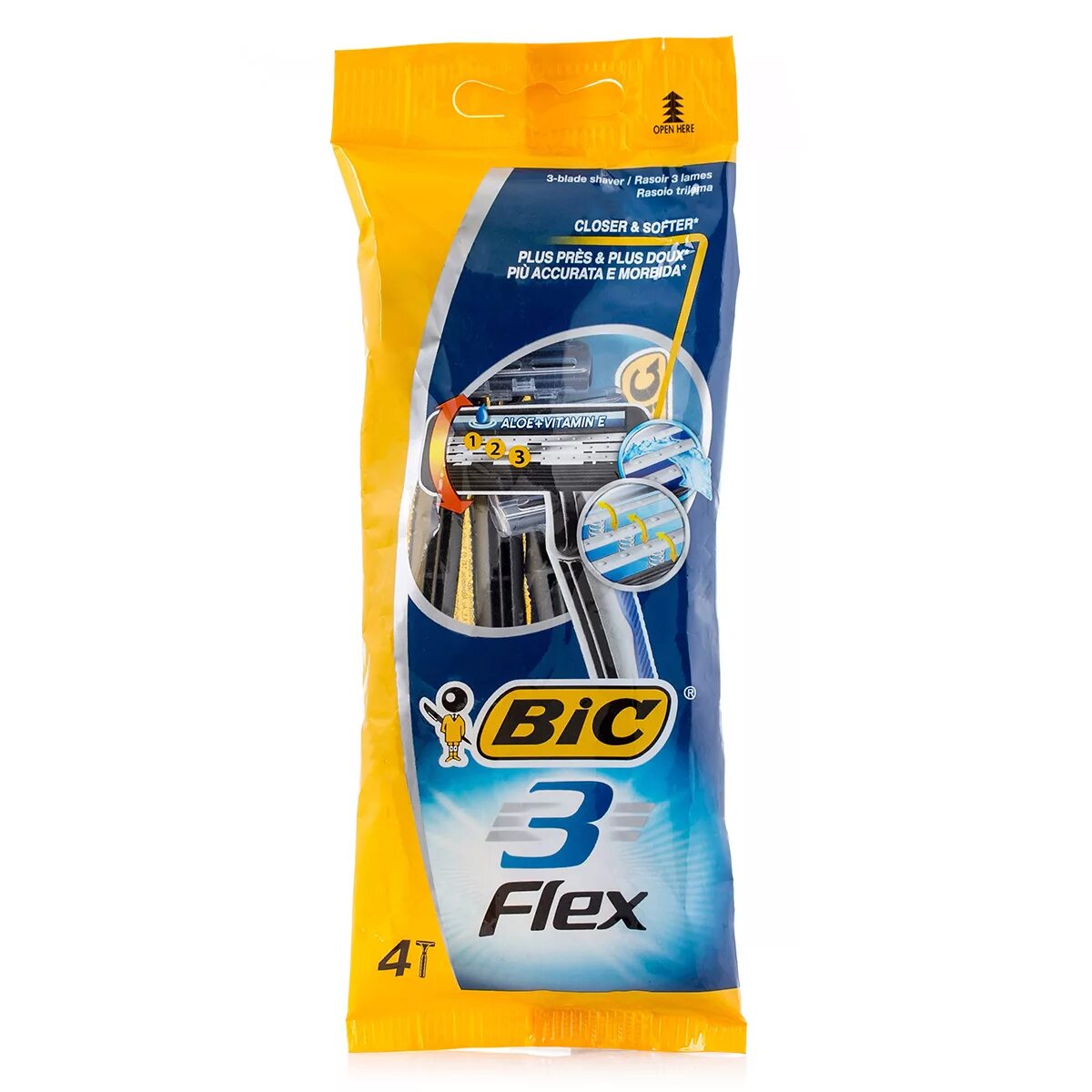 BIC одноразовые станки BIC Flex-4 4 шт. BIC станок одноразовый bic3 пакет 2 шт 3 лезвия (коричневый пакет). BIC бритва "Флекс 3 гибрид"(станок+кассета), бл.4*10. Станки д/бритья мужские одноразовые BIC 3 Action 4шт.