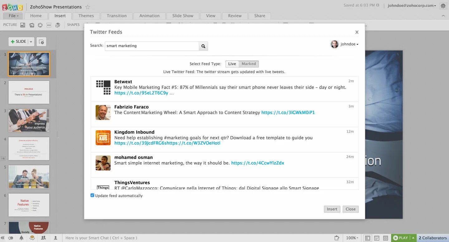Зохо шоу презентация. Zoho презентации. Zoho show возможности.