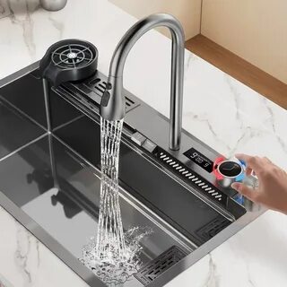 Stream multifunctional waterfall kitchen sink