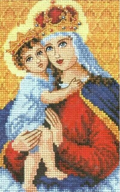 Скачать бесплатно схему вышивки крестиком иконы Схемы вышивки икон Cross stitch pictures, Cross stitch art, Christmas cross stit