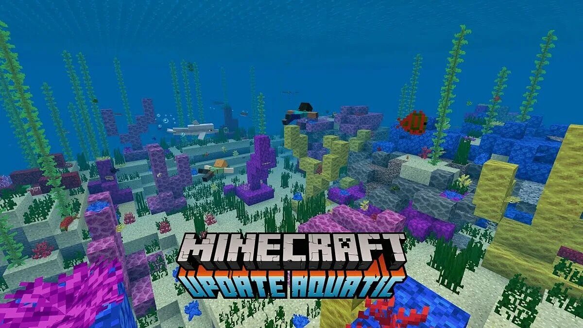 Майнкрафт Aquatic update. Minecraft 1.13 Aquatic update. Морское обновление ммайн. Водное обновление в МАЙНКРАФТЕ.