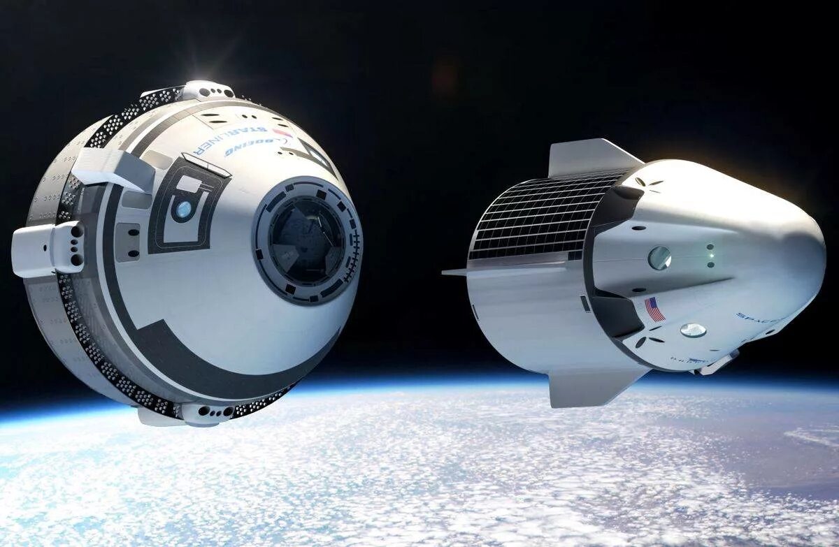 Starliner космический корабль. Космический корабль CST-100 Starliner. Crew Dragon и CST-100 Starliner. SPACEX Dragon и Boeing CST-100 Starliner. Первый успешный космический корабль