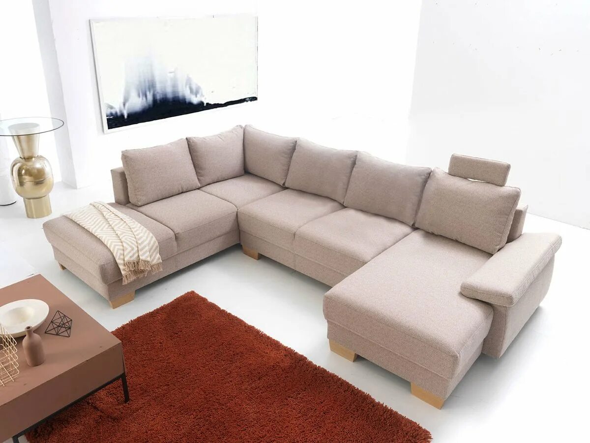 П-образный диван Corner Sofa. Диван угловой большой. П-образные диваны для гостиной. Диван в гостиную п образный.