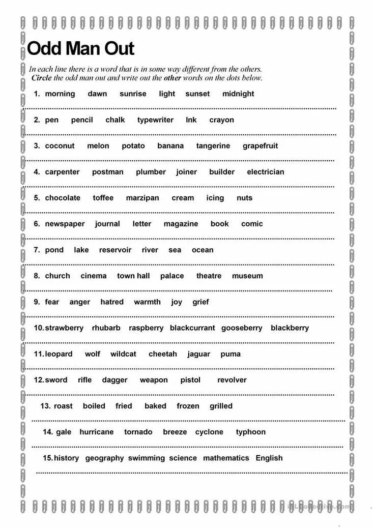 Cross the word out. Odd Word out Worksheets. Odd man out. Choose the odd Word out Worksheet. Odd Word задания для детей.