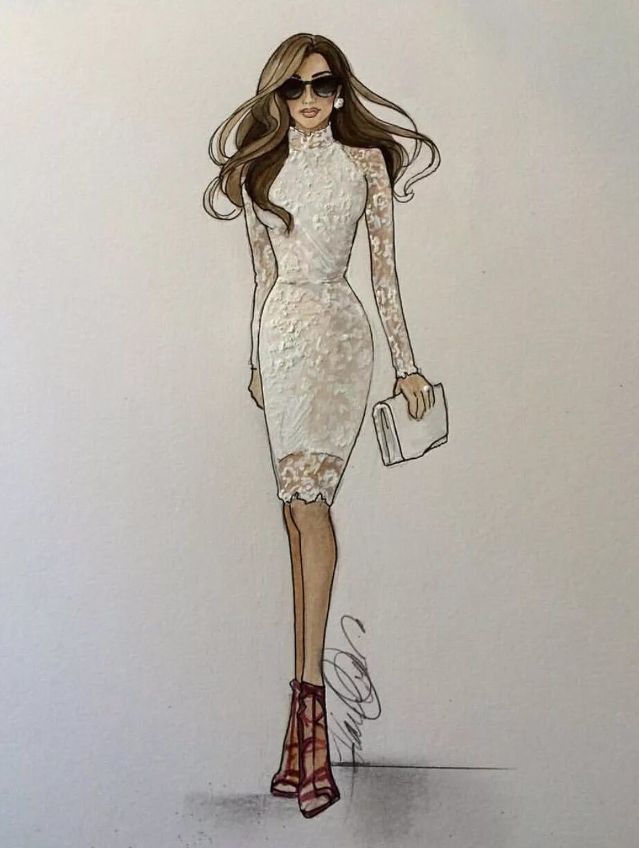 Элегантные рисунки. Элегантные рисунки. Элегантные рисунки. Силуэт девушки в платье. Гламурные иллюстрации.