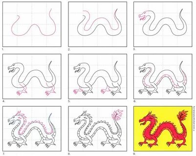 Как нарисовать китайского дракона