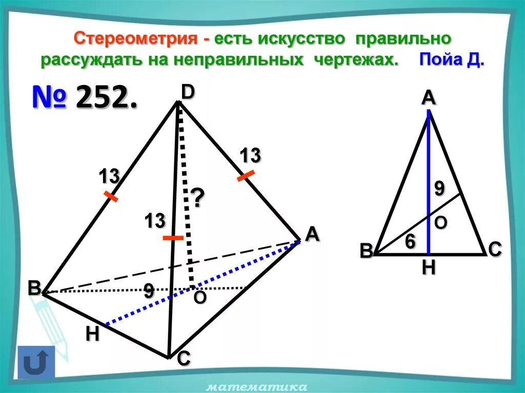 Стереометрия чертежи