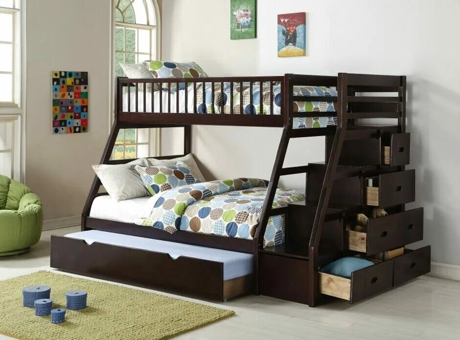 Купить кровать лестница. Хофф двухъярусная кровать. Детская кровать Твинс-1. Детские двухъярусные кровати. Двухэтажная кровать для детей.