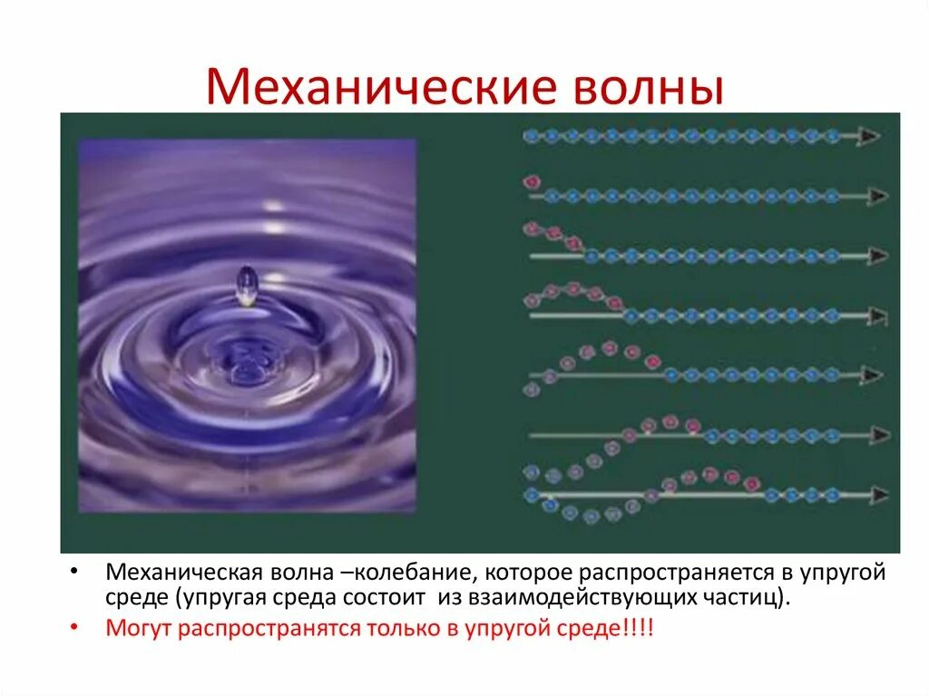 Теория колебаний волн. Распространение колебаний в упругой среде механические волны. Распространение механических волн в упругих средах. Механические волны. Механизм распространения механических волн.