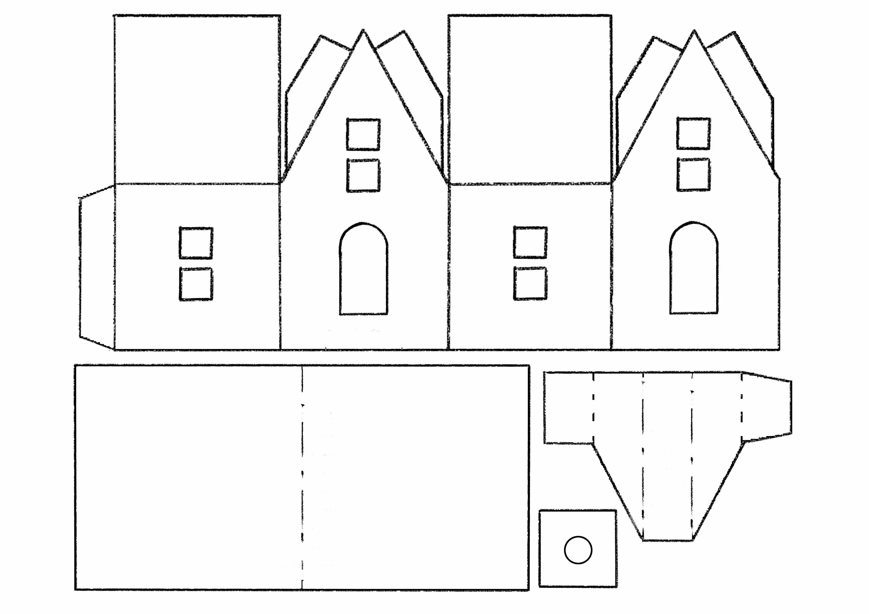 Дом из бумаги шаблоны для вырезания. Развертка домика. Развертка бумажного домика. Объемный домик из бумаги. Развёртка домика для склеивания.