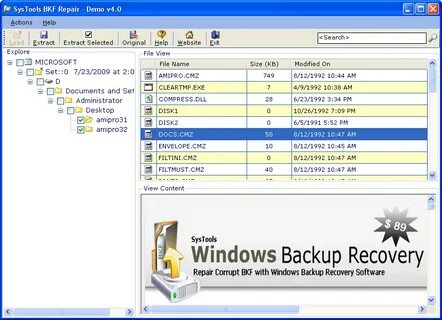 Microsoft backup