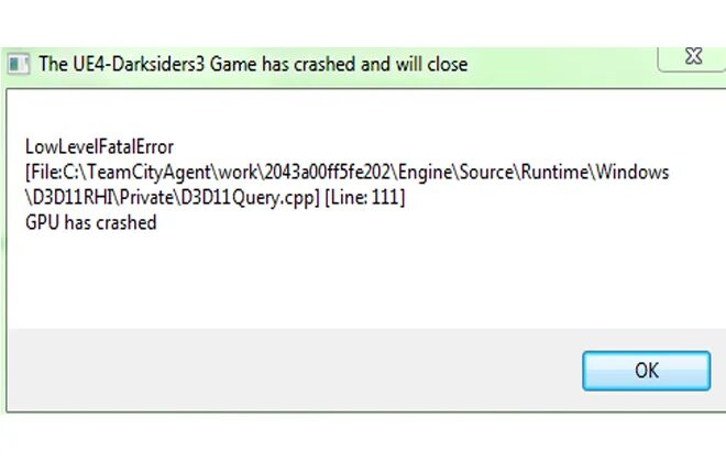 Runtime d3d12rhi private d3d12util cpp. Ошибка  Low Level Fatal Error. Darksiders 3 вылетает с ошибкой ue4. LOWLEVELFATALERROR. Low Level Fatal Error как исправить.