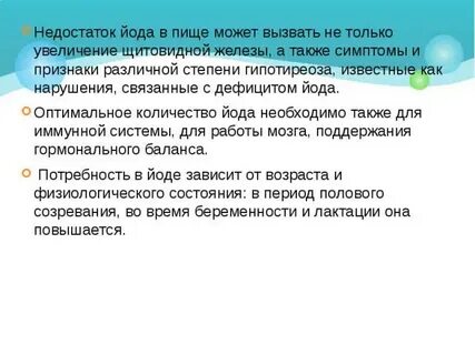 Тест йодом на недостаток йода