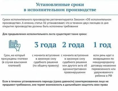 Истечения срока взыскания