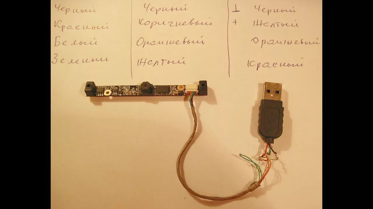 Как подключить камеру через ноутбук. Камера от ноутбука ASUS по USB. Схема распайки USB разъема веб камеры. Камера 6pin от ноутбука к USB.