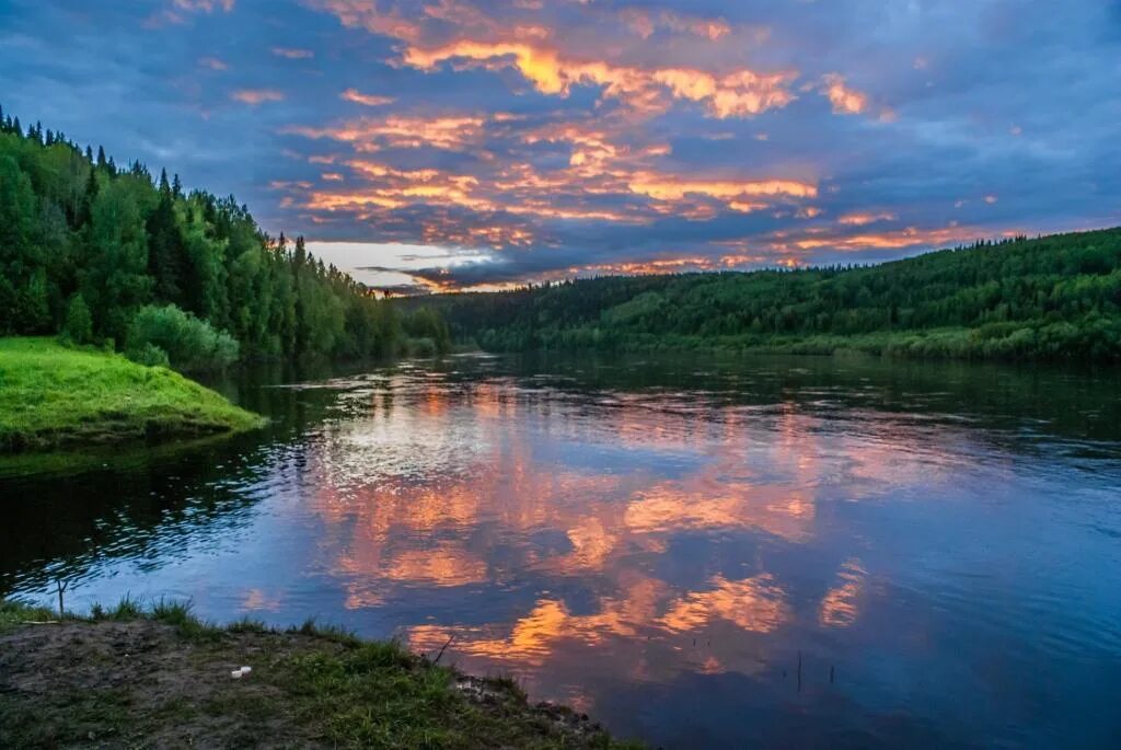 Река Вишера. Природа Пермского края. Река Урал - красивые виды. Пейзажи Пермского края.