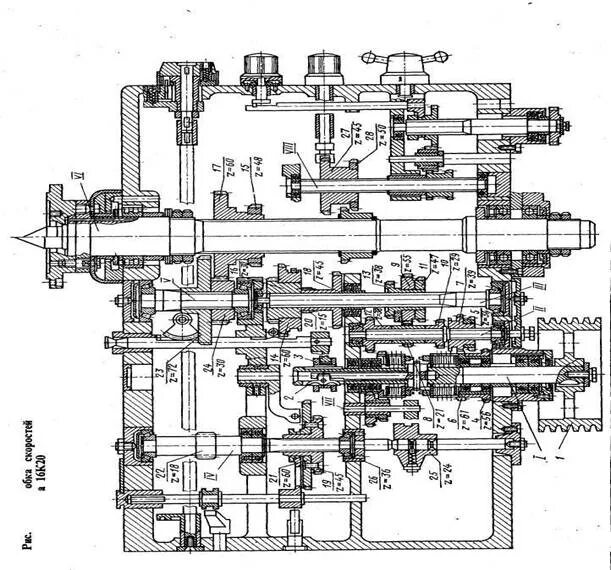 Коробка скоростей 16 16. Станок 1в62г коробка скоростей. Коробка скоростей станка 1к62. Коробка подач 16к20 чертеж. Передняя бабка токарного станка 16к20 схема.