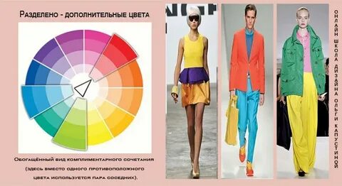 Одежда контрастных цветов